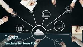  Presentation with strategy - Slide set featuring top view of people hands drawing teamwork strategy background and a tawny brown colored foreground