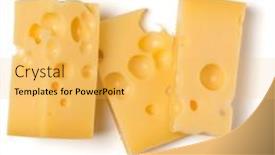  Presentation with white cheese - Presentation enhanced with top-view-of-pieces background and a yellow colored foreground