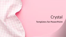  Presentation with table napkin - Beautiful slides featuring top view of pink checkered backdrop and a light gray colored foreground