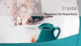  Presentation with pink roses - Theme enhanced with top-view-of-pink-roses background and a light gray colored foreground