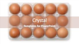  Presentation with egg - Amazing presentation design having top view of plastic egg backdrop and a coral colored foreground