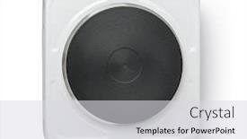  Presentation with electric - PPT theme featuring top-view-of-portable-single background and a light gray colored foreground