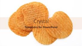 Presentation with potato chips - Presentation theme with top-view-of-potato-chips background and a gold colored foreground