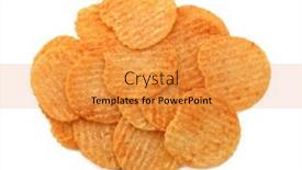  Presentation with potato chips - Presentation design having top-view-of-potato-chips background and a gold colored foreground