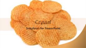  Presentation with potato chips - Theme with top-view-of-potato-chips background and a gold colored foreground