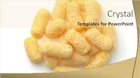  Presentation with snack - Amazing presentation theme having top-view-of-puffed-corn backdrop and a blonde colored foreground