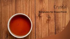  Presentation with tea cup - Slide deck with top-view-of-red-rooibos background and a red colored foreground