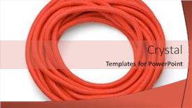  Presentation with rope - PPT theme enhanced with top-view-of-red-rope background and a coral colored foreground