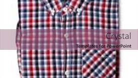  Presentation with red white blue - Amazing PPT layouts having top view of red and blue checkered shirt folded isolated on white background backdrop and a violet colored foreground