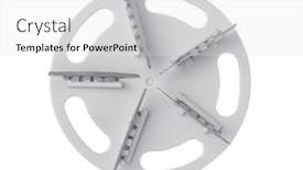  Presentation with stainless steel - Theme with top-view-of-replaceable-stainless background and a white colored foreground