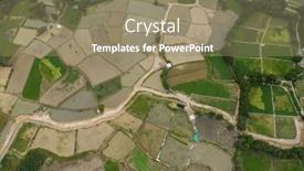  Presentation with rice field - PPT layouts with top-view-of-rice-field background and a coral colored foreground