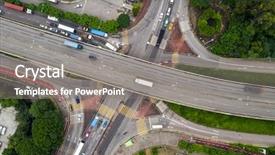  Presentation with road intersection - Slides having top view of road intersection background and a gray colored foreground