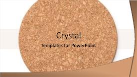  Presentation with cork - Slide deck consisting of top view of round cork background and a coral colored foreground