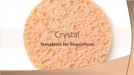  Presentation with facial - PPT theme featuring top-view-of-round-facial background and a coral colored foreground