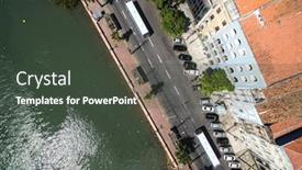  Presentation with aurora - Presentation having top view of rua aurora recife brazil background and a dark gray colored foreground