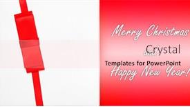  Presentation with gift ribbon - Slide set with top-view-of-rwhite-gift background and a lemonade colored foreground