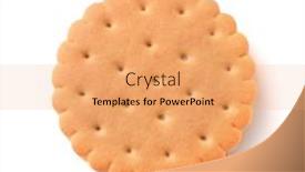  Presentation with biscuit - Beautiful PPT theme featuring top-view-of-sandwich-biscuit backdrop and a coral colored foreground