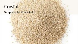  Presentation with seeds - Amazing slide deck having top view of sesame seeds backdrop and a lemonade colored foreground