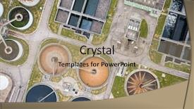  Presentation with sewage - Colorful theme enhanced with top view of sewage treatment backdrop and a coral colored foreground