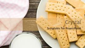  Presentation with analysis risk top view - Beautiful PPT layouts featuring top view of shortbread fingers backdrop and a yellow colored foreground