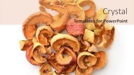  Presentation with apple - Slide deck consisting of top-view-of-sliced-dried background and a yellow colored foreground