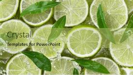  Presentation with lime - Slide deck with top-view-of-sliced-lime background and a yellow colored foreground