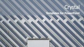  Presentation with solar panel - Cool new presentation with top view of solar panel backdrop and a gray colored foreground