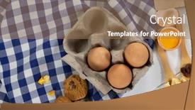  Presentation with checkered tablecloth - Cool new slide deck with top-view-of-some-cookies backdrop and a coral colored foreground