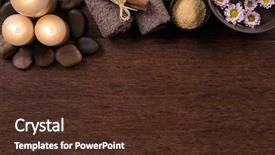  Presentation with table setting - Beautiful slides featuring top view of spa setting backdrop and a tawny brown colored foreground