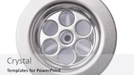  Presentation with drain - Presentation design having top-view-of-stainless-steel background and a light gray colored foreground