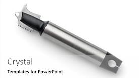  Presentation with citrus - Presentation design featuring top-view-of-steel-citrus background and a white colored foreground