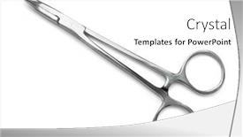  Presentation with surgical - Presentation featuring top-view-of-steel-surgical background and a white colored foreground