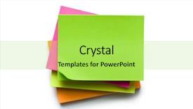  Presentation with sticky notes - Cool new slide deck with top view of sticky notes backdrop and a  colored foreground