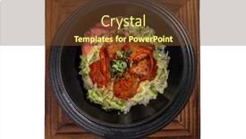  Presentation with hot sauce - Audience pleasing slide deck consisting of top-view-of-sukiyaki backdrop and a tawny brown colored foreground