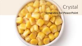  Presentation with sweet corn - Cool new presentation theme with top-view-of-sweet-canned backdrop and a yellow colored foreground