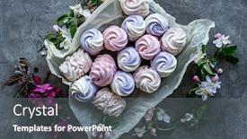  Presentation with craft - PPT layouts enhanced with top-view-of-sweet-marshmallows background and a gray colored foreground