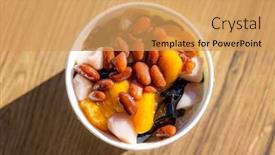  Presentation with dessert - Presentation enhanced with top-view-of-taiwan-famous background and a yellow colored foreground