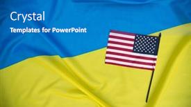  Presentation with america flag - PPT layouts with top-view-of-the-flag background and a teal colored foreground