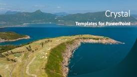  Presentation with court - Presentation with top-view-of-the-golf background and a teal colored foreground