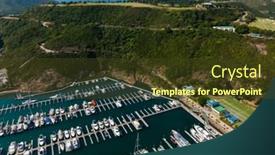  Presentation with hong kong - Presentation theme featuring top-view-of-the-hong background and a tawny brown colored foreground