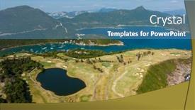  Presentation with hong kong - PPT theme consisting of top-view-of-the-hong background and a teal colored foreground