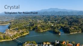  Presentation with minute - Slide set featuring top-view-of-the-minute background and a light blue colored foreground