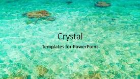  Presentation with sea coral - Colorful PPT theme enhanced with top view of the sea with the coral reefs at maldives island backdrop and a seafoam green colored foreground