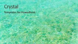  Presentation with sea coral - Audience pleasing PPT layouts consisting of top view of the sea with the coral reefs at maldives island backdrop and a seafoam green colored foreground