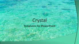  Presentation with sea coral - Theme having top view of the sea with the coral reefs at maldives island background and a seafoam green colored foreground