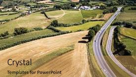  Presentation with tea plantation - Slide set having top view of the tea background and a  colored foreground