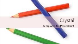  Presentation with color pencils - Slides with top-view-of-three-color background and a lemonade colored foreground