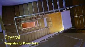  Presentation with stairway - Cool new theme with top-view-of-tiled-stairway backdrop and a tawny brown colored foreground