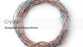  Presentation with cable - Presentation design with top-view-of-twisted-pair background and a white colored foreground