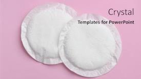  Presentation with nursing pink - Presentation theme having top-view-of-two-disposable background and a lemonade colored foreground